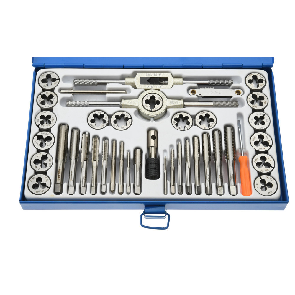 Value Collection - Tap & Die Set: #4-40 to 1/2-20 Taps, UNC | MSC