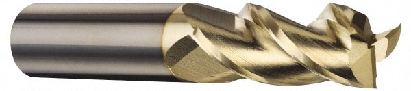 Accupro 350MM03150C5 8mm Diam 3-Flute 37° Solid Carbide Square Roughing & Finishing End Mill Image