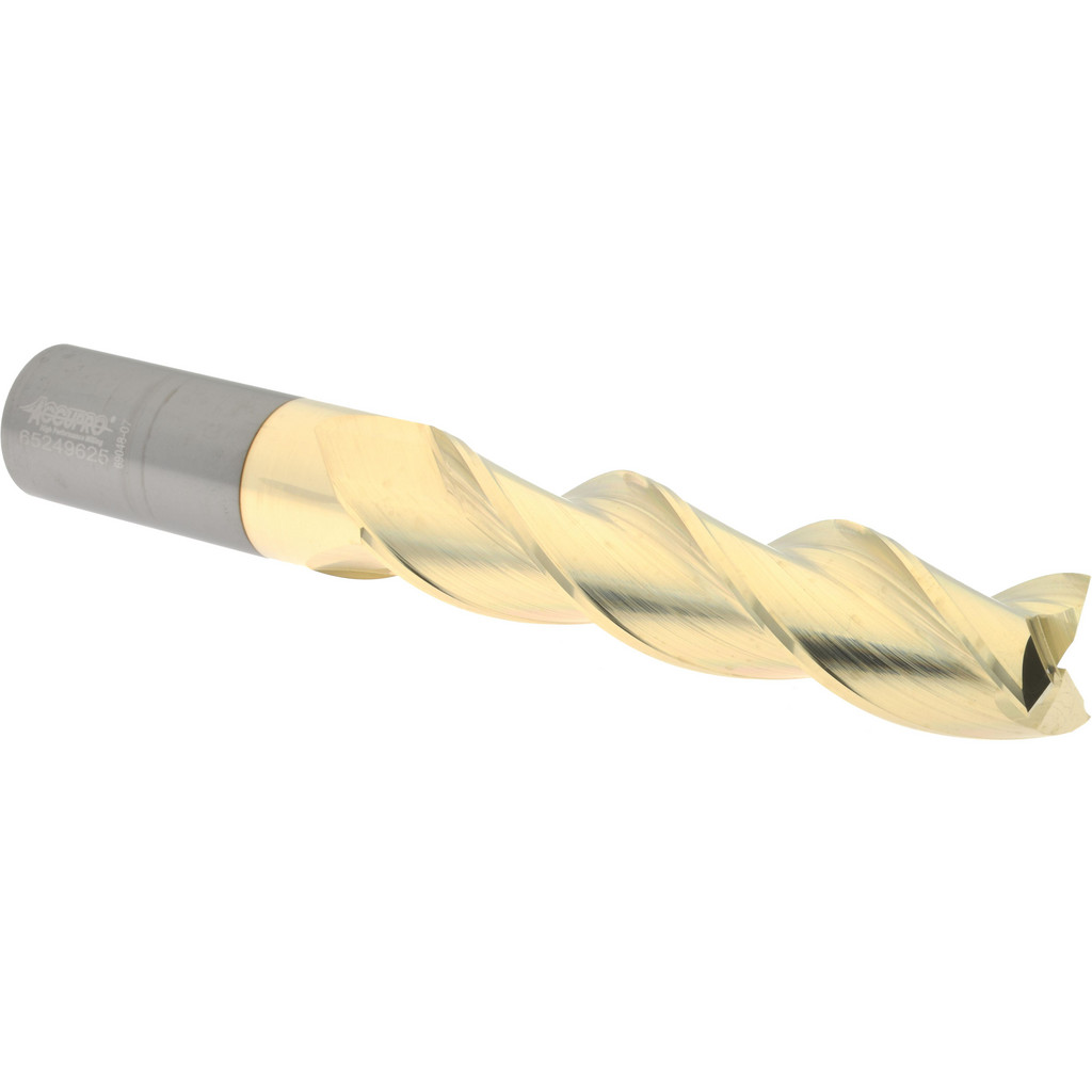 Accupro 35010066C5 Square End Mill: 1 Dia, 4-1/8 LOC, 1 Shank Dia, 7 OAL, 3 Flutes, Solid Carbide Image
