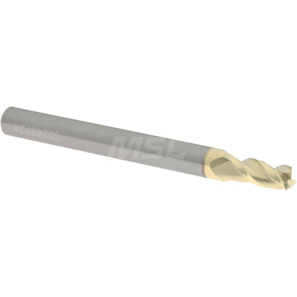 Accupro 35015605C5 Square End Mill: 5/32 Dia, 5/16 LOC, 3/16 Shank Dia, 2 OAL, 3 Flutes, Solid Carbide 