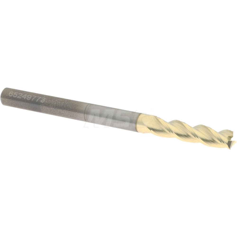 Accupro 35018712C5 Square End Mill: 3/16 Dia, 3/4 LOC, 3/16 Shank Dia, 2-1/2 OAL, 3 Flutes, Solid Carbide 