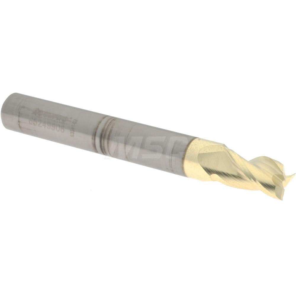 Accupro 35028107C5 Square End Mill: 9/32 Dia, 7/16 LOC, 5/16 Shank Dia, 2-1/2 OAL, 3 Flutes, Solid Carbide 