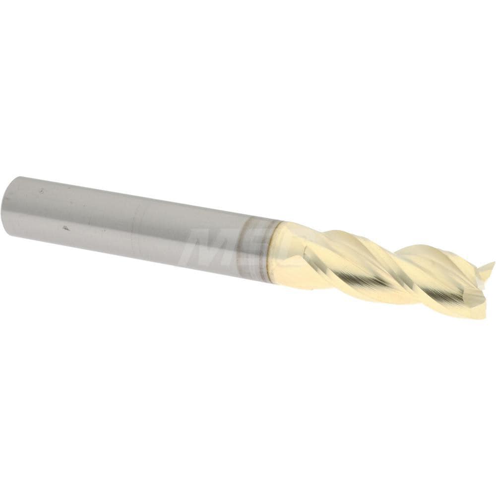 Accupro 35031213C5 Square End Mill: 5/16 Dia, 13/16 LOC, 5/16 Shank Dia, 2-1/2 OAL, 3 Flutes, Solid Carbide 