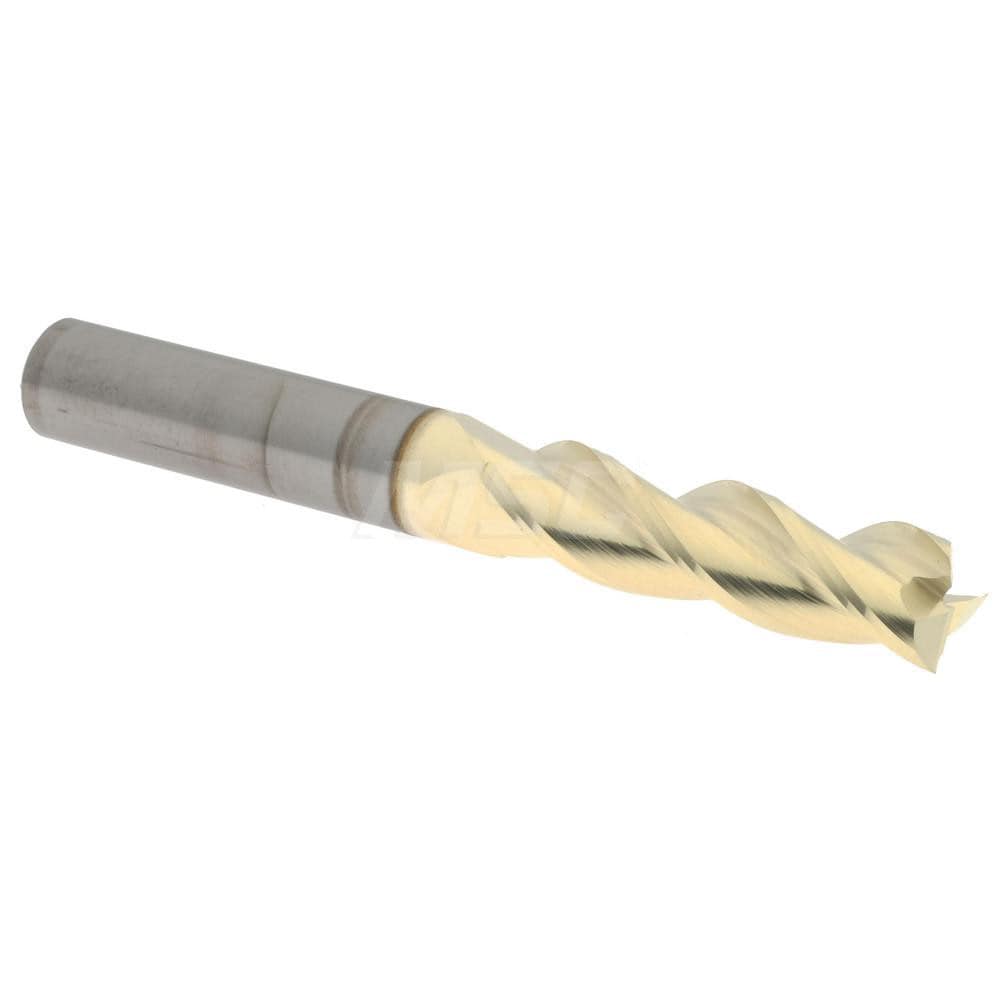 Accupro 35031218C5 Square End Mill: 5/16 Dia, 1-1/8 LOC, 5/16 Shank Dia, 2-1/2 OAL, 3 Flutes, Solid Carbide 