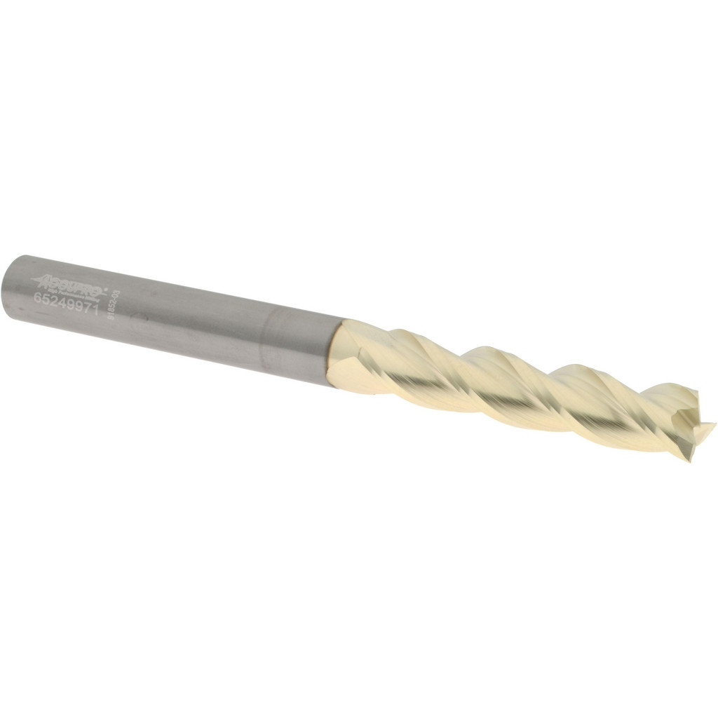 314687 Square End Mill: 5/16" Dia, 1-1/2" LOC, 3 Flute, Solid Carbide  