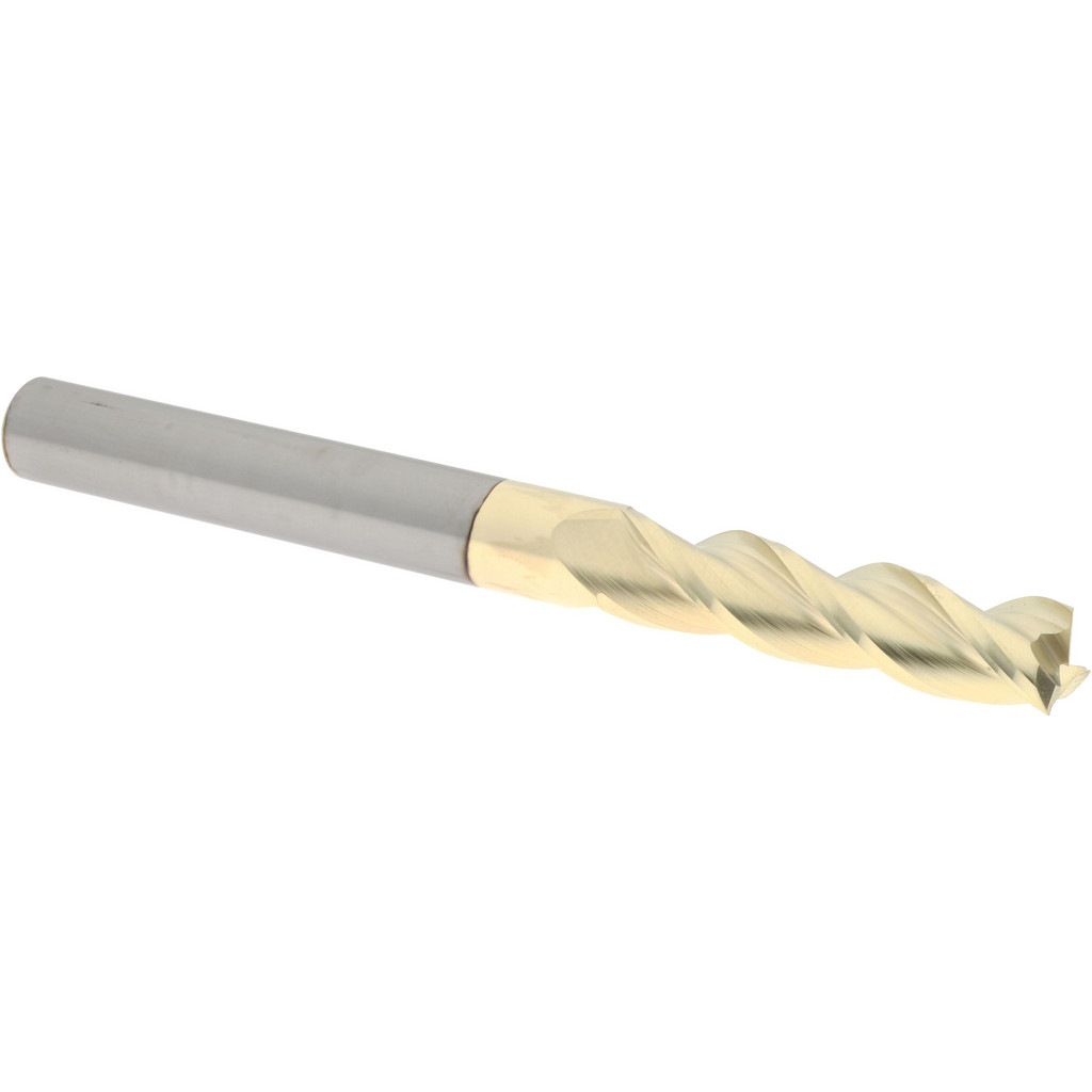 314758 Square End Mill: 3/8" Dia, 1-1/2" LOC, 3 Flute, Solid Carbide  