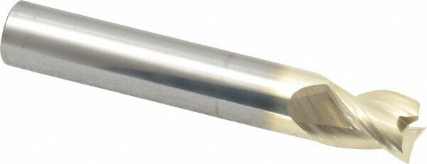 Accupro 35043709C5 Square End Mill: 7/16 Dia, 9/16 LOC, 7/16 Shank Dia, 2-3/4 OAL, 3 Flutes, Solid Carbide 