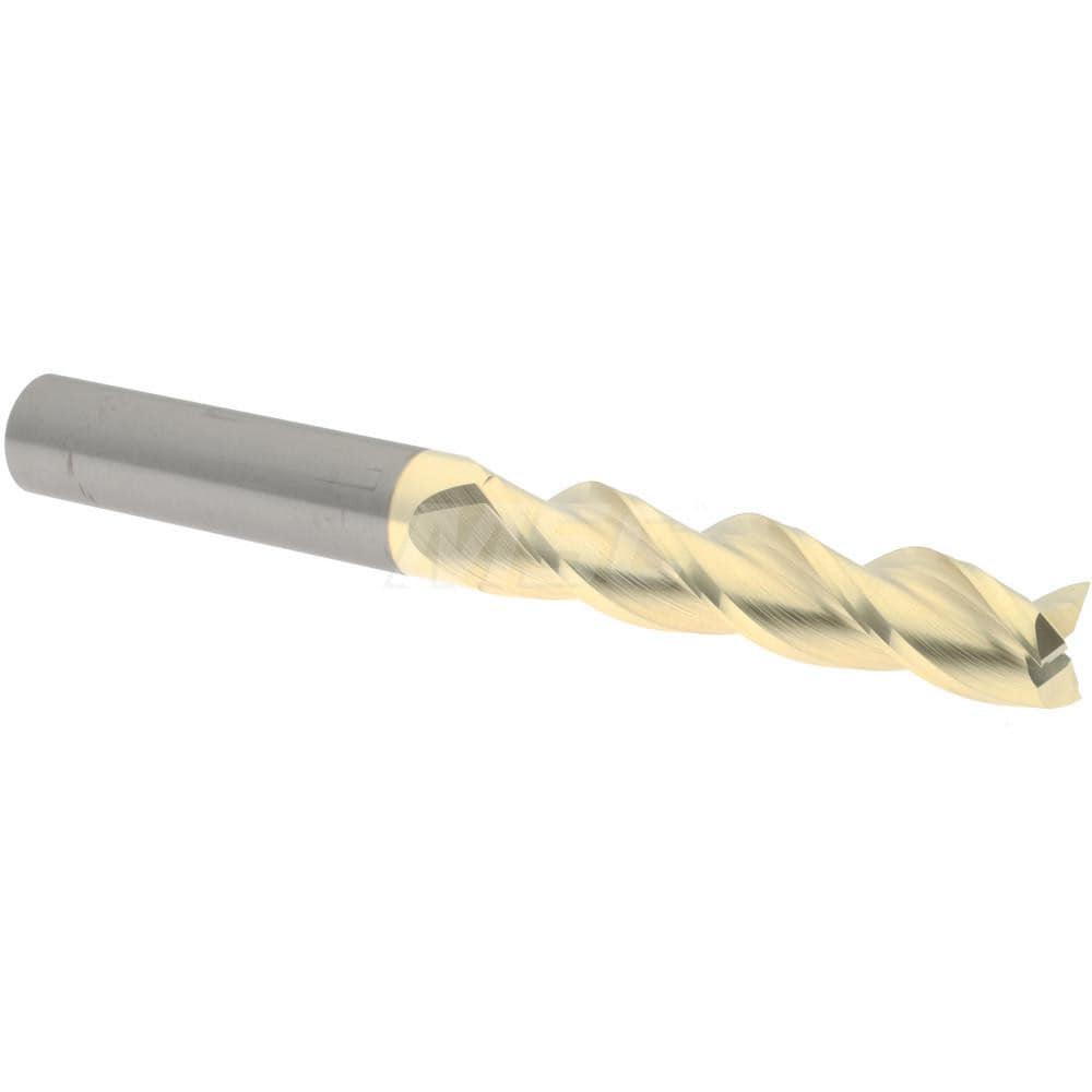 Accupro 35043732C5 Square End Mill: 7/16 Dia, 2 LOC, 7/16 Shank Dia, 4 OAL, 3 Flutes, Solid Carbide 