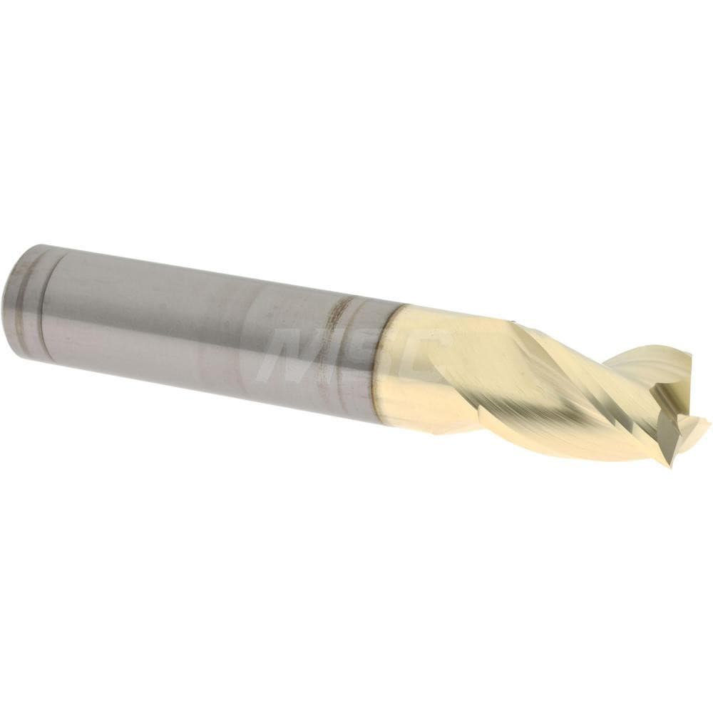 Accupro 35050012C5 Square End Mill: 1/2 Dia, 3/4 LOC, 1/2 Shank Dia, 3 OAL, 3 Flutes, Solid Carbide 