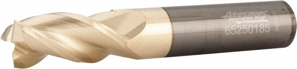 Accupro 35050016C5 Square End Mill: 1/2 Dia, 1 LOC, 1/2 Shank Dia, 3 OAL, 3 Flutes, Solid Carbide 