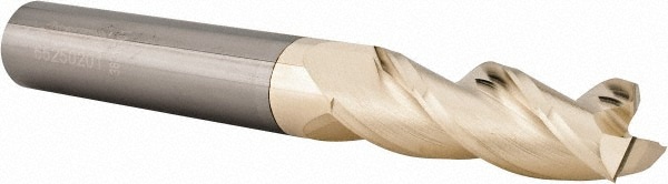 Accupro 35050024C5 Square End Mill: 1/2 Dia, 1-1/2 LOC, 1/2 Shank Dia, 4 OAL, 3 Flutes, Solid Carbide 