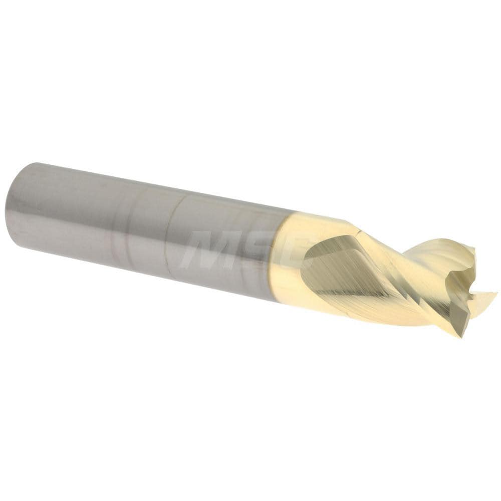 Accupro 35062512C5 Square End Mill: 5/8 Dia, 3/4 LOC, 5/8 Shank Dia, 3-1/2 OAL, 3 Flutes, Solid Carbide 