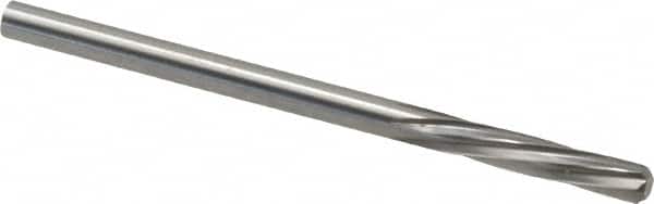 Magafor 88860003250 Chucking Reamer: 0.128" Dia, 2-1/4" OAL, 19/32" Flute Length, Straight Shank, Solid Carbide 