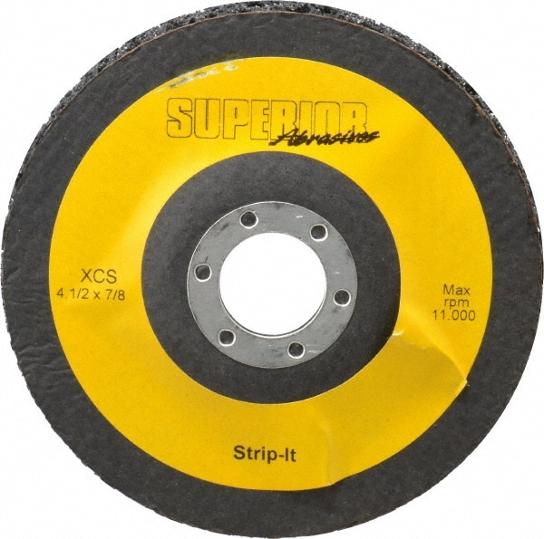 Deburring Disc: 4-1/2" Dia, 7/8" Hole, Very Coarse Grade, Silicon Carbide