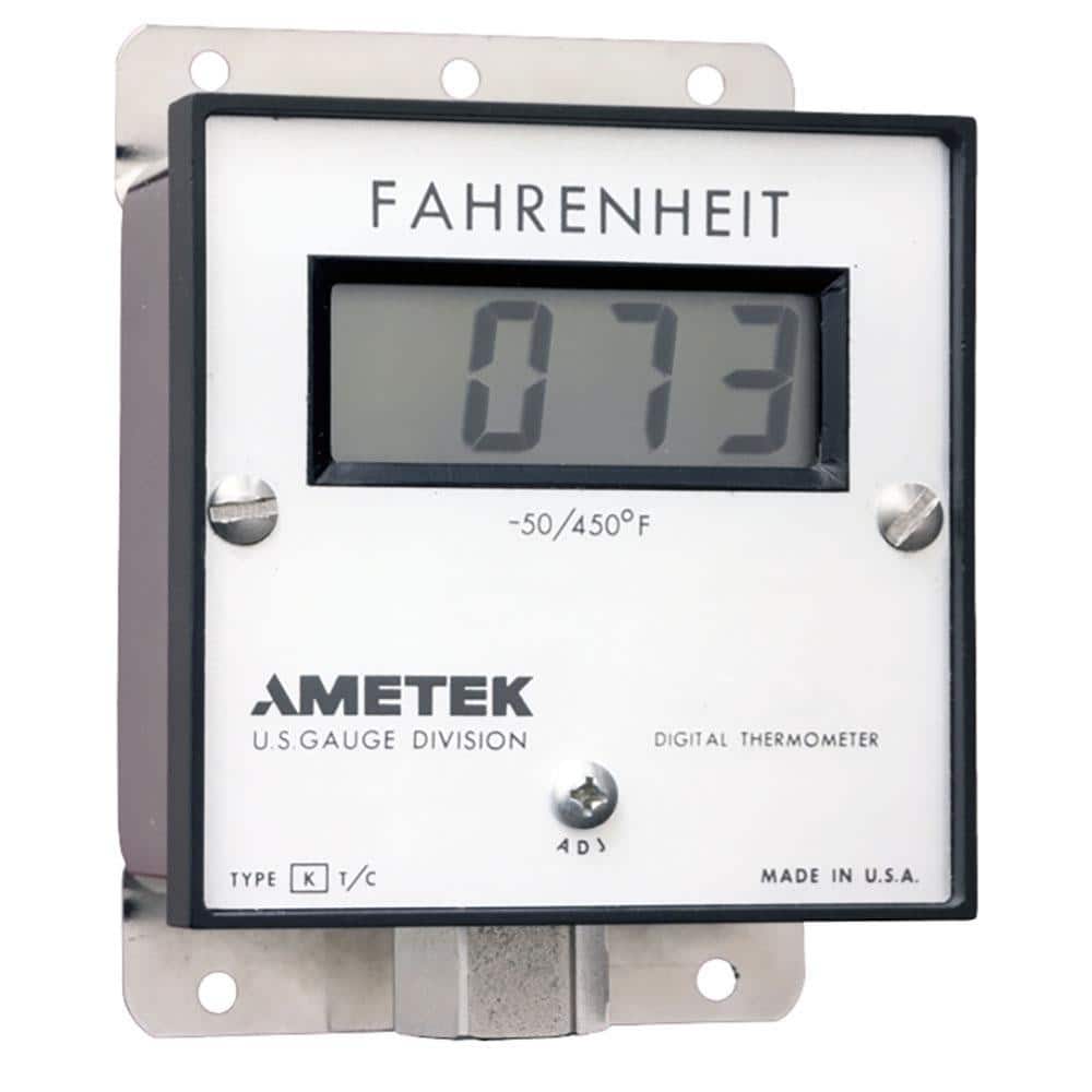 Digital Panel Thermometer: 450 ° F, K Thermocouple Sensor