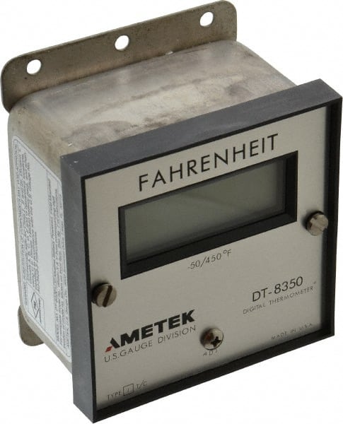 Ametek 149051 Digital Panel Thermometer: 450 ° F, J Thermocouple Sensor 