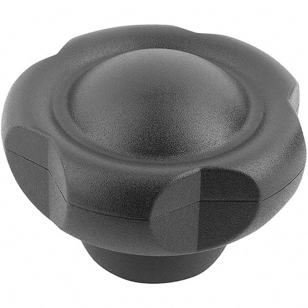 KIPP - Lobed Knob: 63.00 mm Head Dia, 5-Point, Thermoplastic Elastomer ...