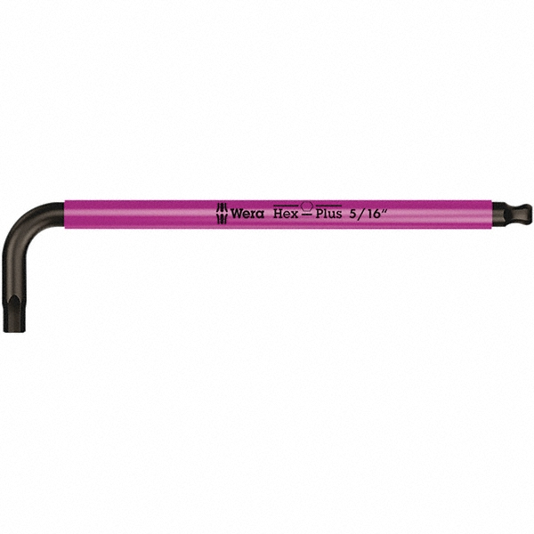 Wera Hex Key: 5/16", Long Arm - 195 mm OAL, Chrome Vanadium | 10-Pack | Part #05022637001