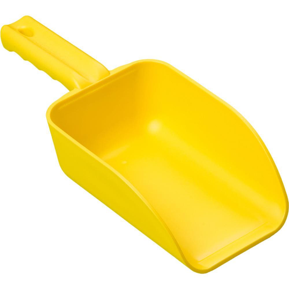 32 oz Yellow Polypropylene Flat Bottom Scoop