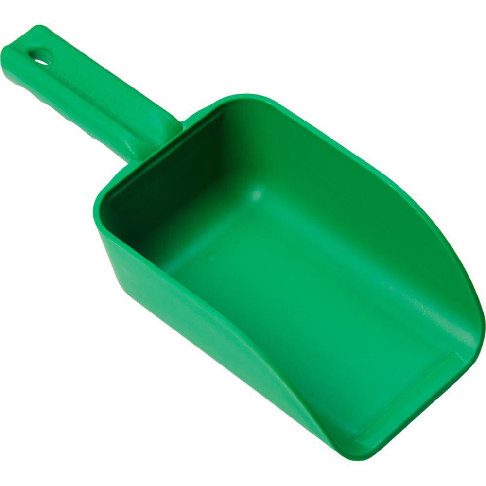 32 oz Green Polypropylene Flat Bottom Scoop