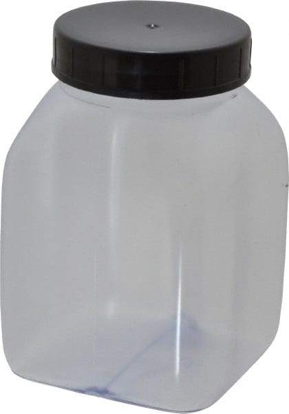 100 to 999 mL Polyvinylchloride Wide-Mouth Bottle: 2.7" Dia