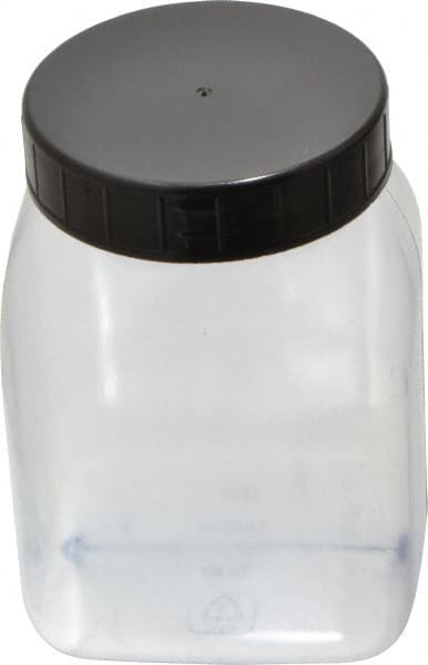 100 to 999 mL Polyvinylchloride Wide-Mouth Bottle: 3.7" Dia