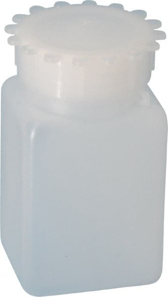 100 to 999 mL Polyethylene Wide-Mouth Bottle: 1.9" Dia