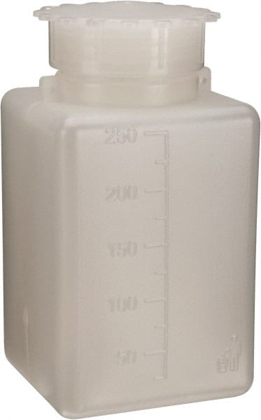 100 to 999 mL Polyethylene Wide-Mouth Bottle: 2.4" Dia
