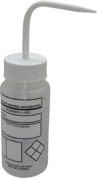 100 to 999 mL Polyethylene Safety Wash Bottle: 2.4" Dia