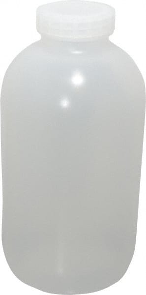 1 to 4.9 gal Polyethylene Wide-Mouth Bottle: 5.9" Dia, 11.3" High