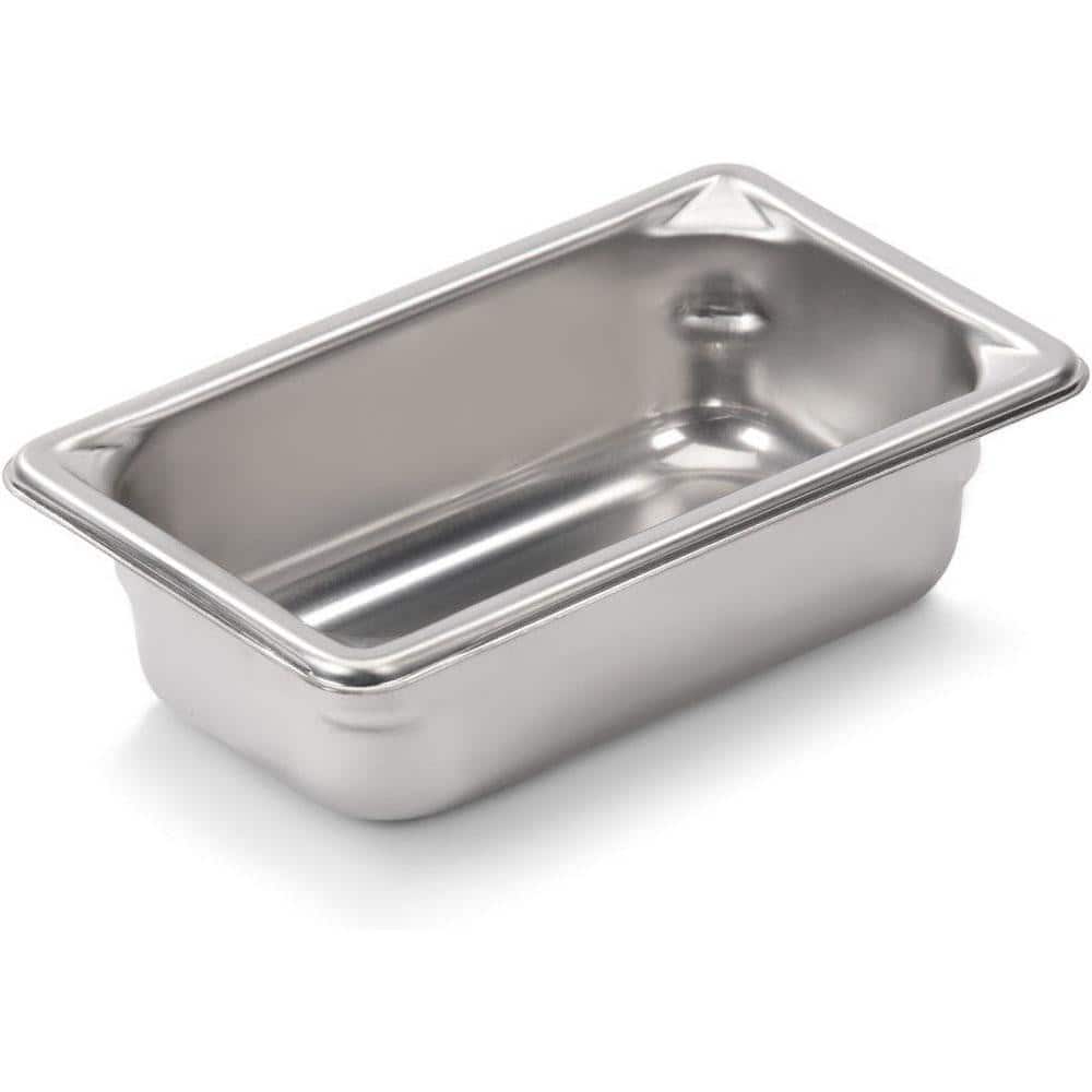 Food Pan Container: Stainless Steel, Rectangular