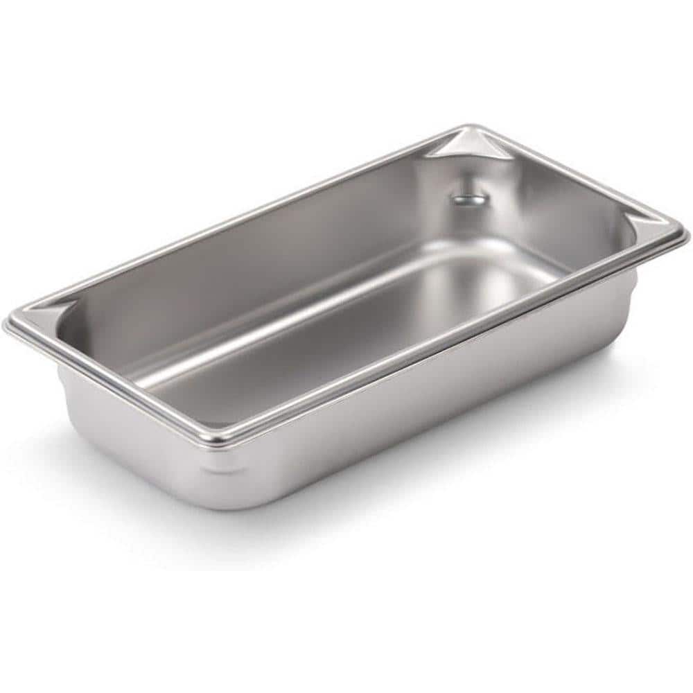 Food Pan Container: Stainless Steel, Rectangular
