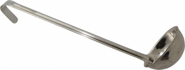 6 Ounce Stainless Steel Short Round-Bottom Dipper - 12-3/4" Long Handle