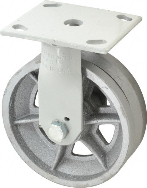Fairbanks N32-6-VG V Groove Caster: 6" Wheel Dia, 2" Wheel Width, 1,200 lb Capacity 