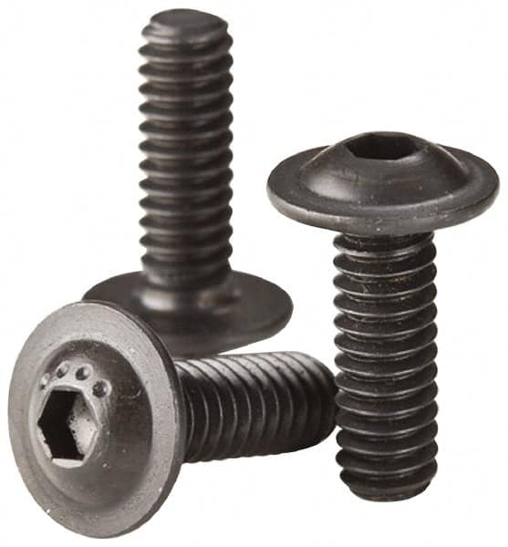 Made in USA - Button Socket Cap Screw: #8-32 x 1/4, Alloy Steel, Black  Oxide Coated - 65366957 - MSC Industrial Supply