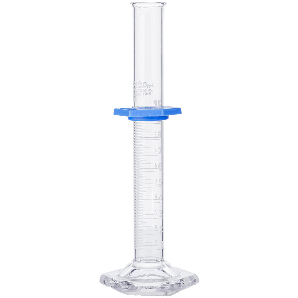 Globe Scientific - Graduated Cylinder: 10 mL Capacity, 0.10 mL Graduation,  Glass | MSC Direct, image size:1000x1000