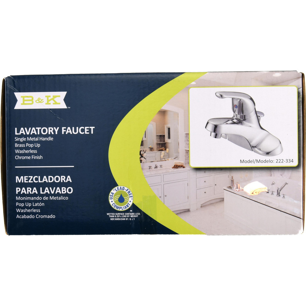 B&K Mueller Lever Handle, Deck Plate Bathroom Faucet MSC Direct