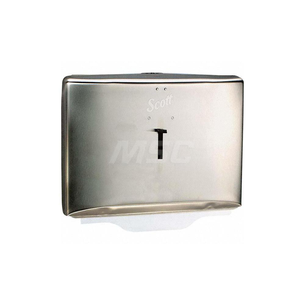 Scott Personal Seat Cover Dispenser, Stainless, 16.63" x 12.25" x 2.5