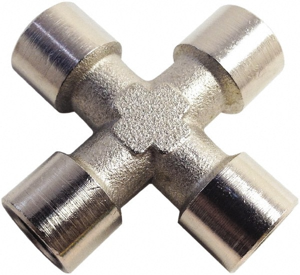 Industrial Pipe Female Cross: 1/4" Female Thread, FBSPP