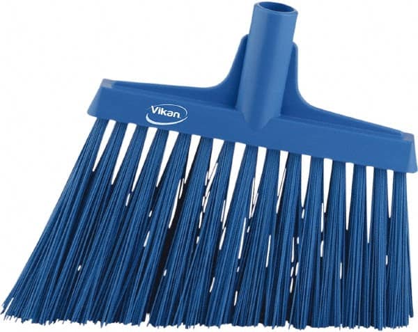 12" Wide, Blue Synthetic Bristles, Angled Broom