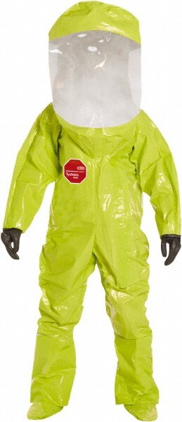Encapsulated Suits: 2X-Large, High-Visibility Lime, Tychem, Taped