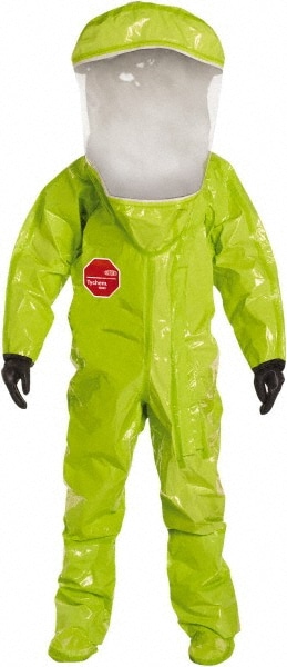 Encapsulated Suits: X-Large, High-Visibility Lime, Tychem, Taped