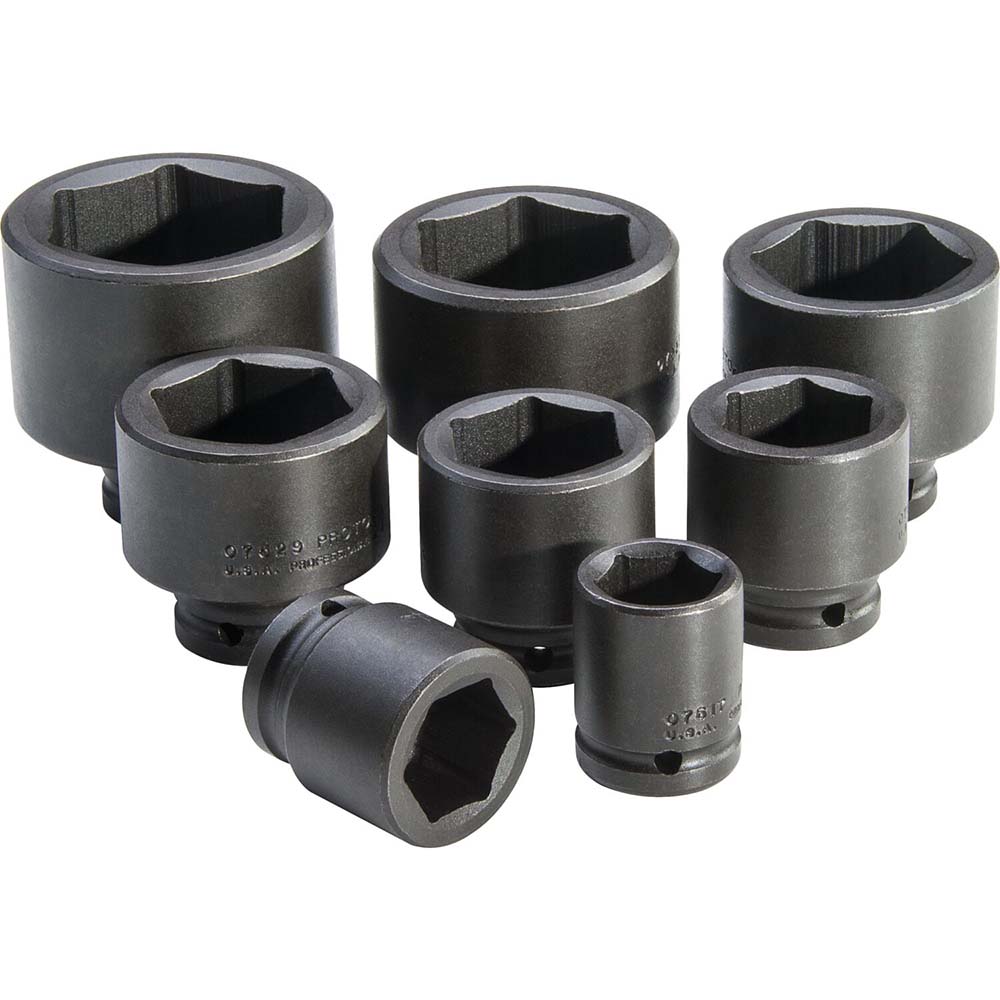 Proto Deep Impact Standard Socket Set 8 Pc, 3/4" Drive, 11/16 to 2