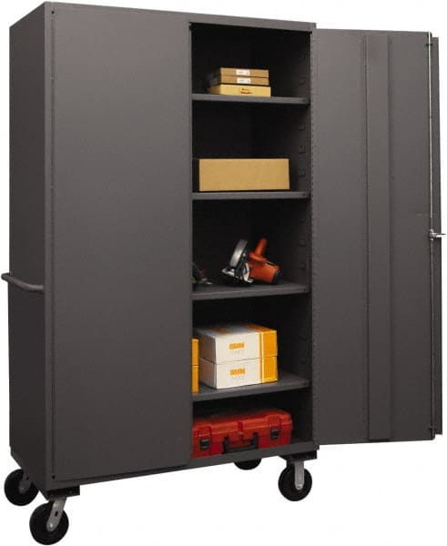 Durham 3502M-BLP-4S-95 Locking Storage Cabinet: 48" Wide, 24" Deep, 80" High 