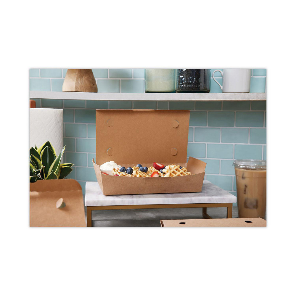 Square Container Brown Pactiv - Food Containers: Container Type: Paper Box; Shape: Square ...