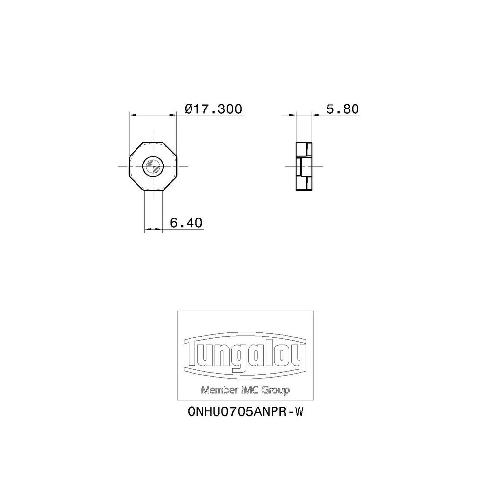 Tungaloy ONHU0705 Grade AH120 Carbide Milling Insert 65601072