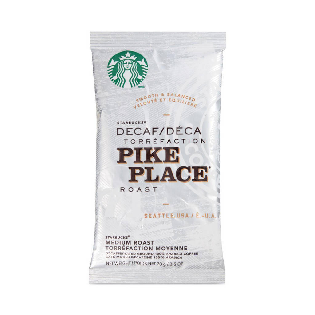 Starbucks Beverages: Decaffeinated Coffee, Pike Place Decaf, Packet, 2.7 oz | Part #SBK11023061CT