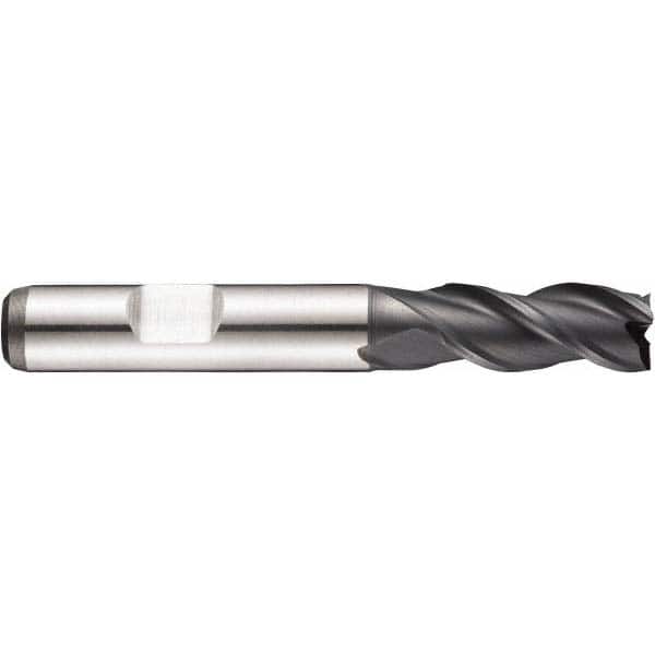 38 mm Flute Length Cobalt High Speed Steel PM Dormer C33622.0 Shank End Mill 22 mm Head Diameter Bright Coating