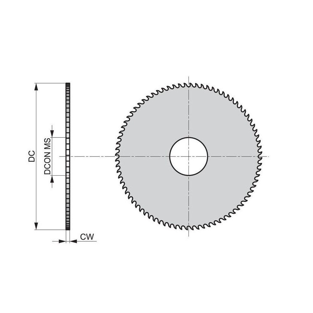 DORMER Slitting & Slotting Saw 1.97" Dia, 0.0394" Thick, 80 Teeth