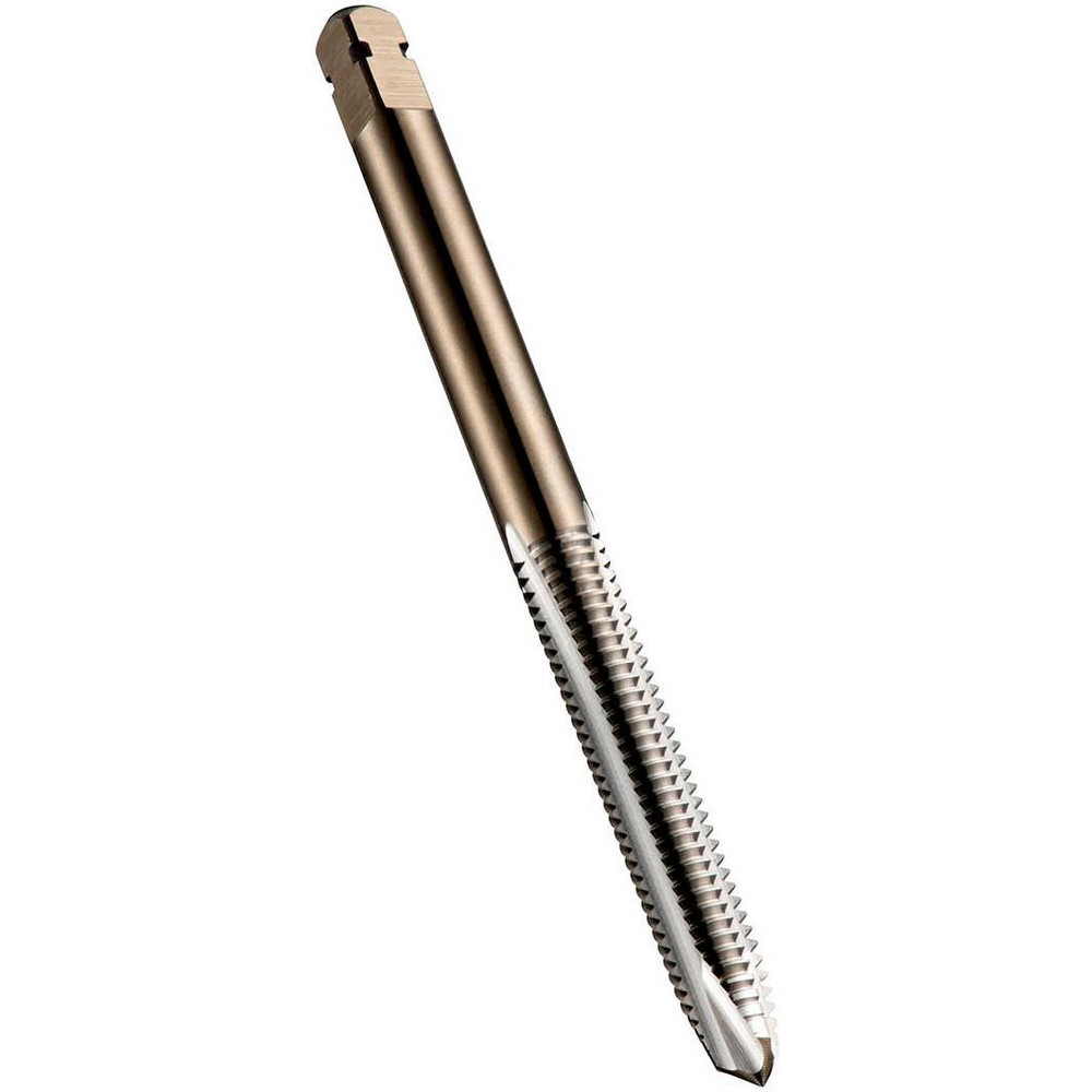 Spiral Point Tap: 1/4-20 UNC, 2 Flutes, Plug Chamfer, 3B Class of Fit, HSS, Bright/Uncoated Coated